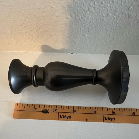 Set of 3 Restoration Hardware 5.5" Candlestick Candle Holders Silver/Black - Picture 9 of 10